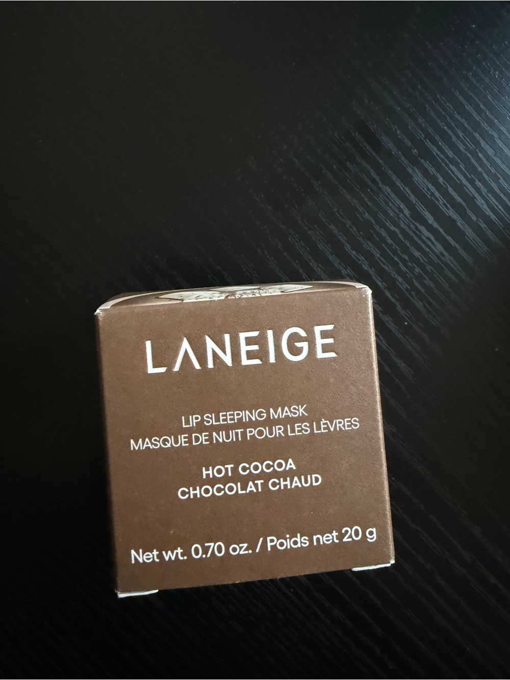 LANEIGE Limited Edition Hot Cocoa Lip Sleeping Mask — Chocolate Brown